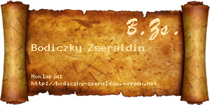 Bodiczky Zseraldin névjegykártya
